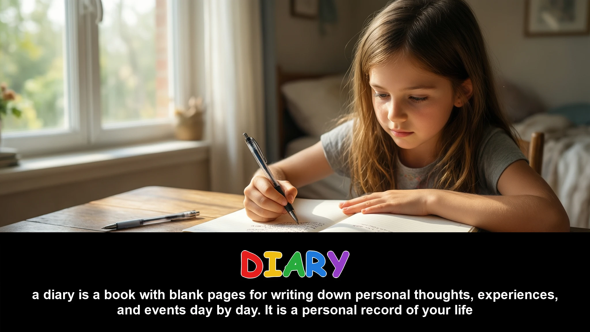 English Illustration for diary